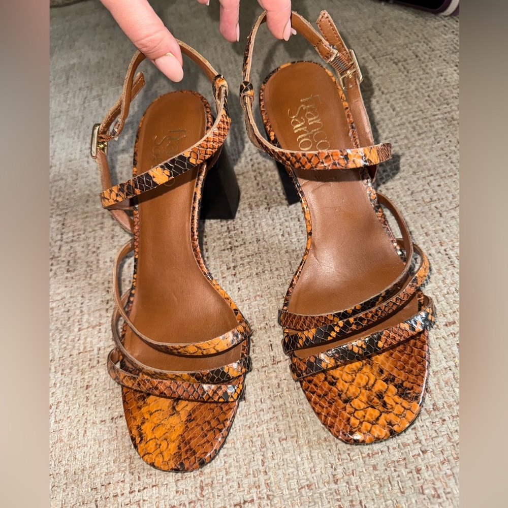 Snakeskin Strappy Sandals